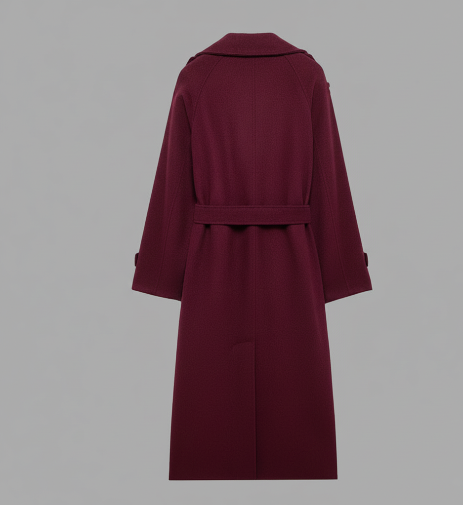 Elegante Bordeaux Winterjas Valenza – Getailleerde Dames Jas