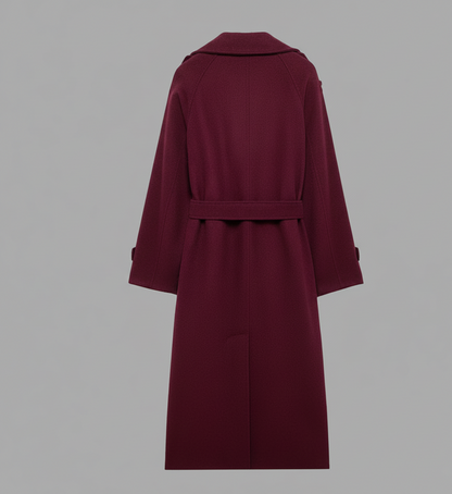 Elegante Bordeaux Winterjas Valenza – Getailleerde Dames Jas