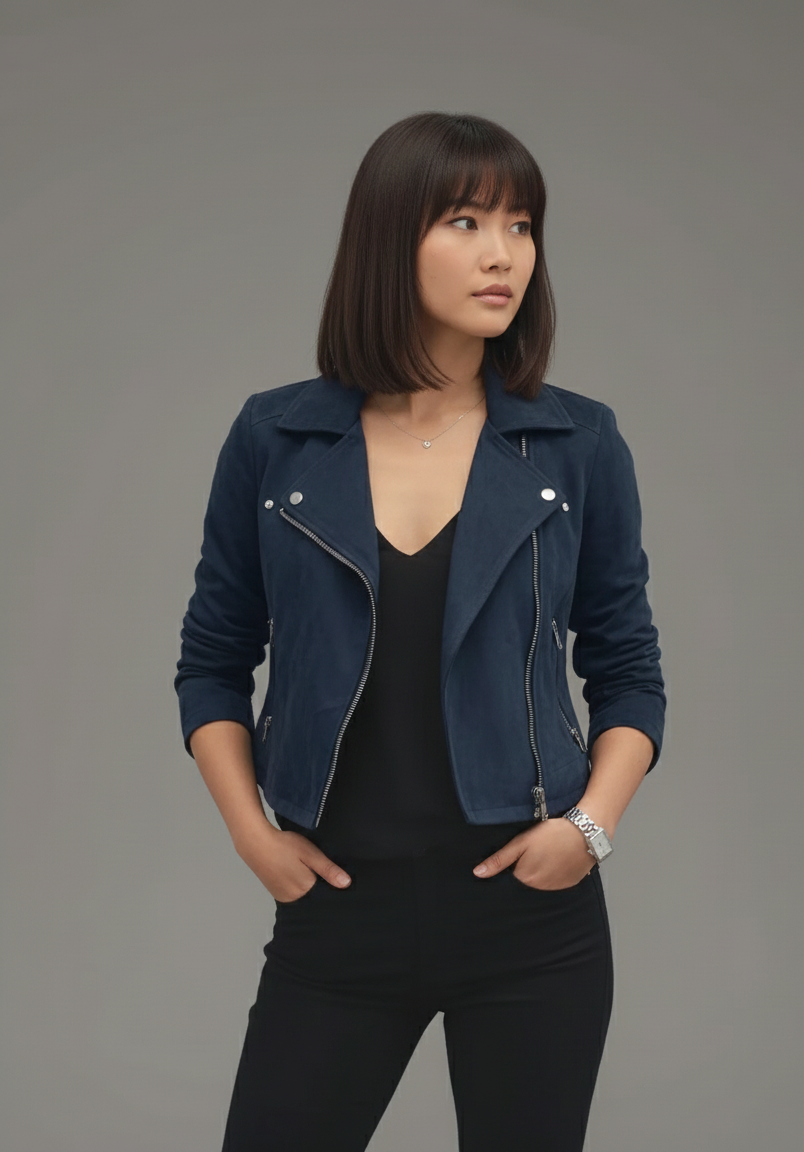 Livia Dames Bikerjas – Stoer, Chic & Veelzijdig