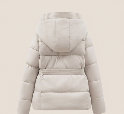 FrostLijn Gewatteerde Damesparka met Tailleceintuur – Warme Winterjas