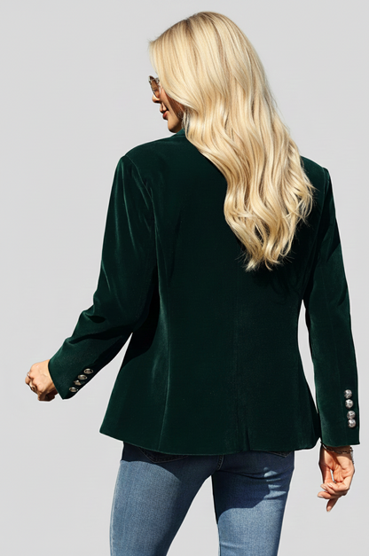Elvara Fluwelen Damesblazer met Tijdloze Pasvorm