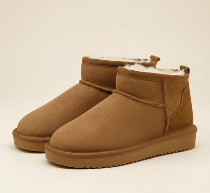 Hazel Warmgevoerde Enkellaarsjes van Leer – Waterdicht en Comfortabel