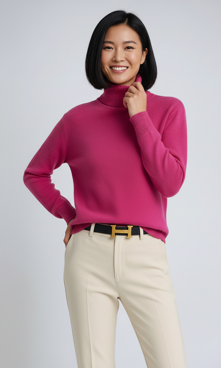 Warme KnitCol Damestrui met Hoge Hals – Zachte Gebreide Wintertrui