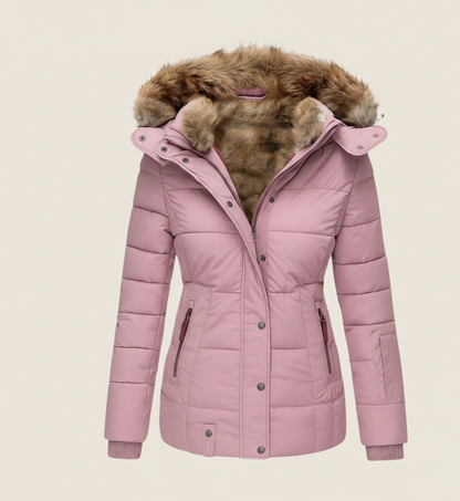 Warme Dames Winterjas NoorLuxe – Elegante jas met zachte bontvoering
