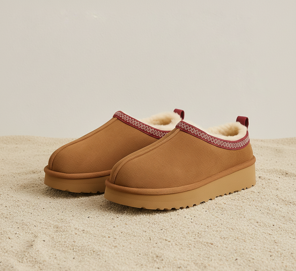 Pluche Platform Pantoffels Dames voor Binnen en Buiten