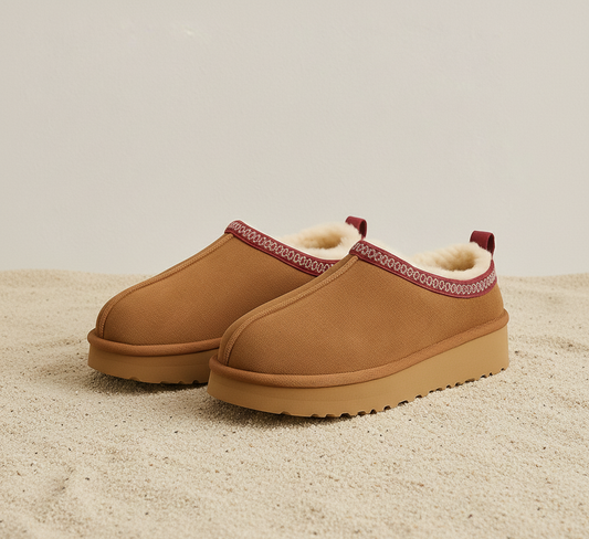 Pluche Platform Pantoffels Dames voor Binnen en Buiten