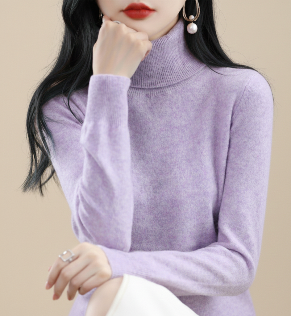 Aurora Zachte Cashmere Coltrui voor Dames – Luxe & Comfort