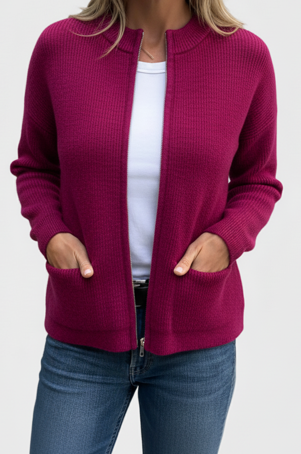 Zacht Gebreid Vest Zonnestraal – Comfortabel damesvest voor elke gelegenheid