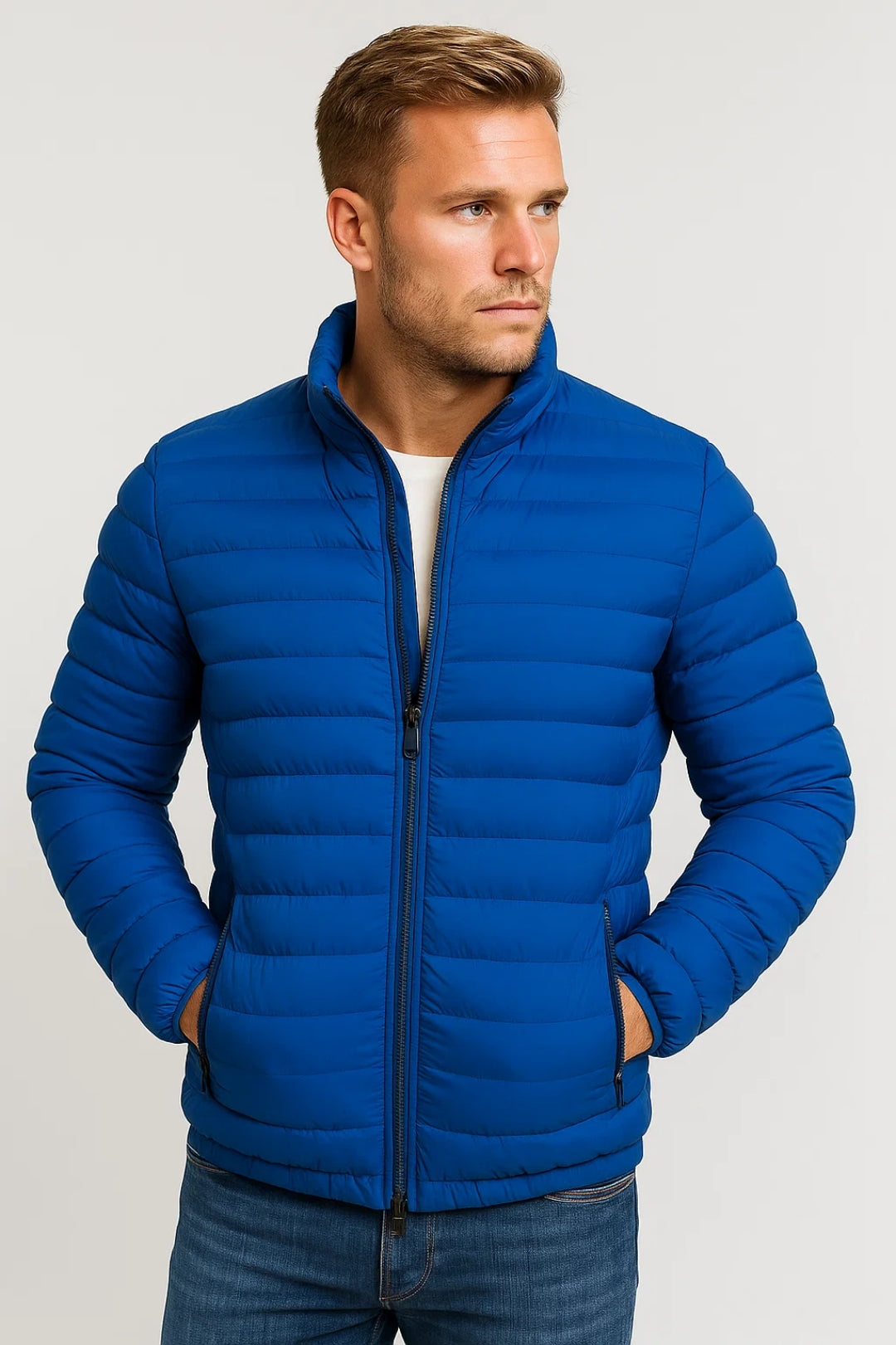 Gewatteerd Lichtgewicht Herenjack – Comfortabele Casual Winterjas