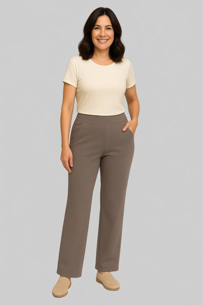 ComfortStretch Damesbroek – Hoge Taille Elastische Comfort Fit Broek