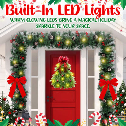Omgekeerde Kerstboom Krans 53 cm met 40 LED-Lampen