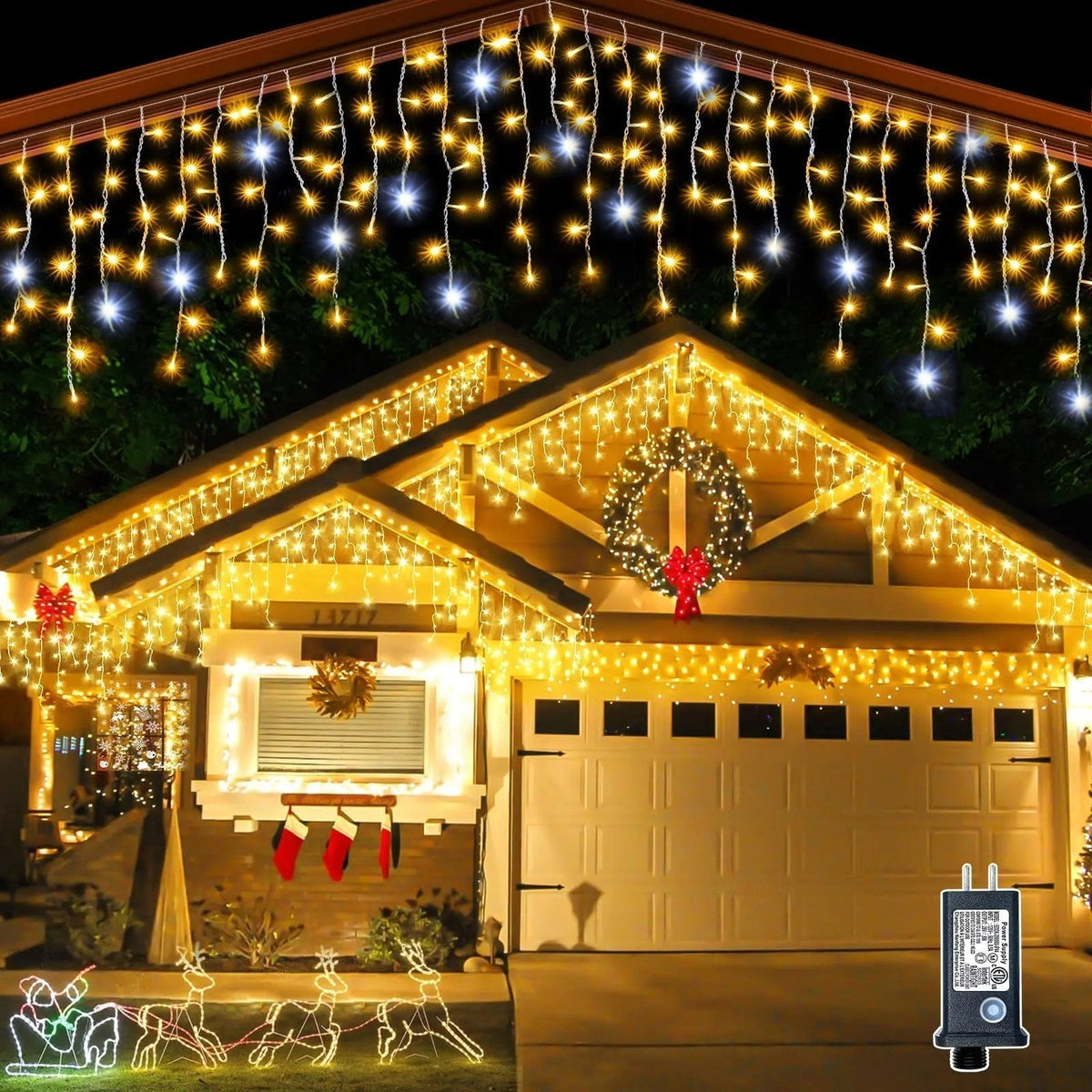 GlowCurtain | Knipperende LED-Lichtgordijn voor Buitendecoratie