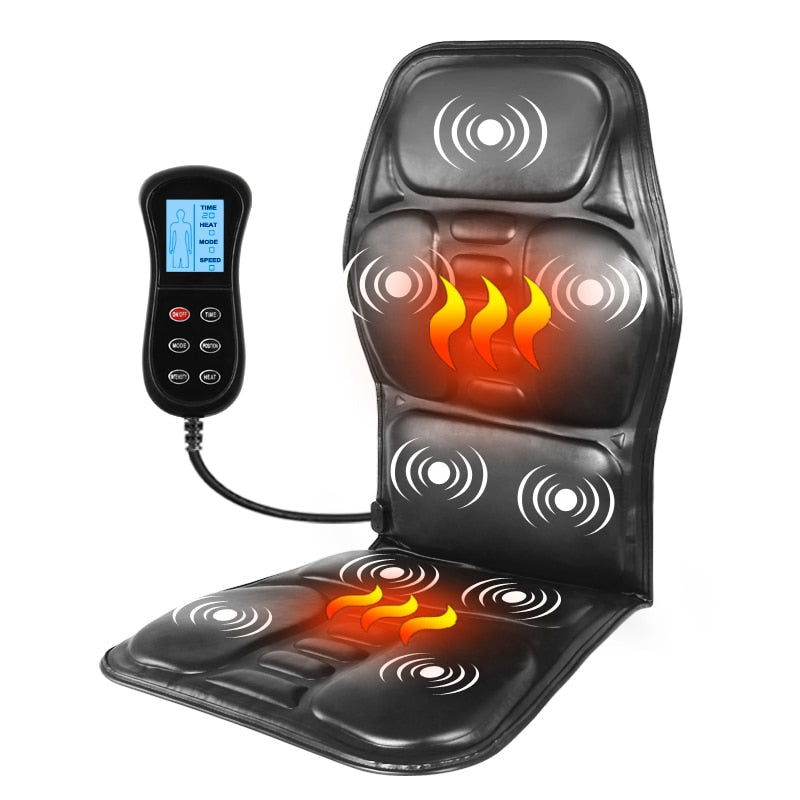 Verwarmde elektrische rugmassagekussen - Diepe verlichting voor rug, nek en schouders