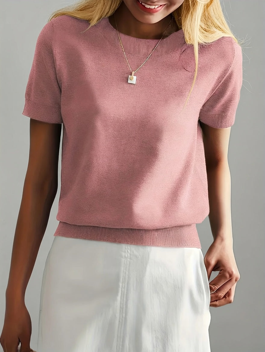 Norelle lichte dames top korte mouwen casual ademend shirt