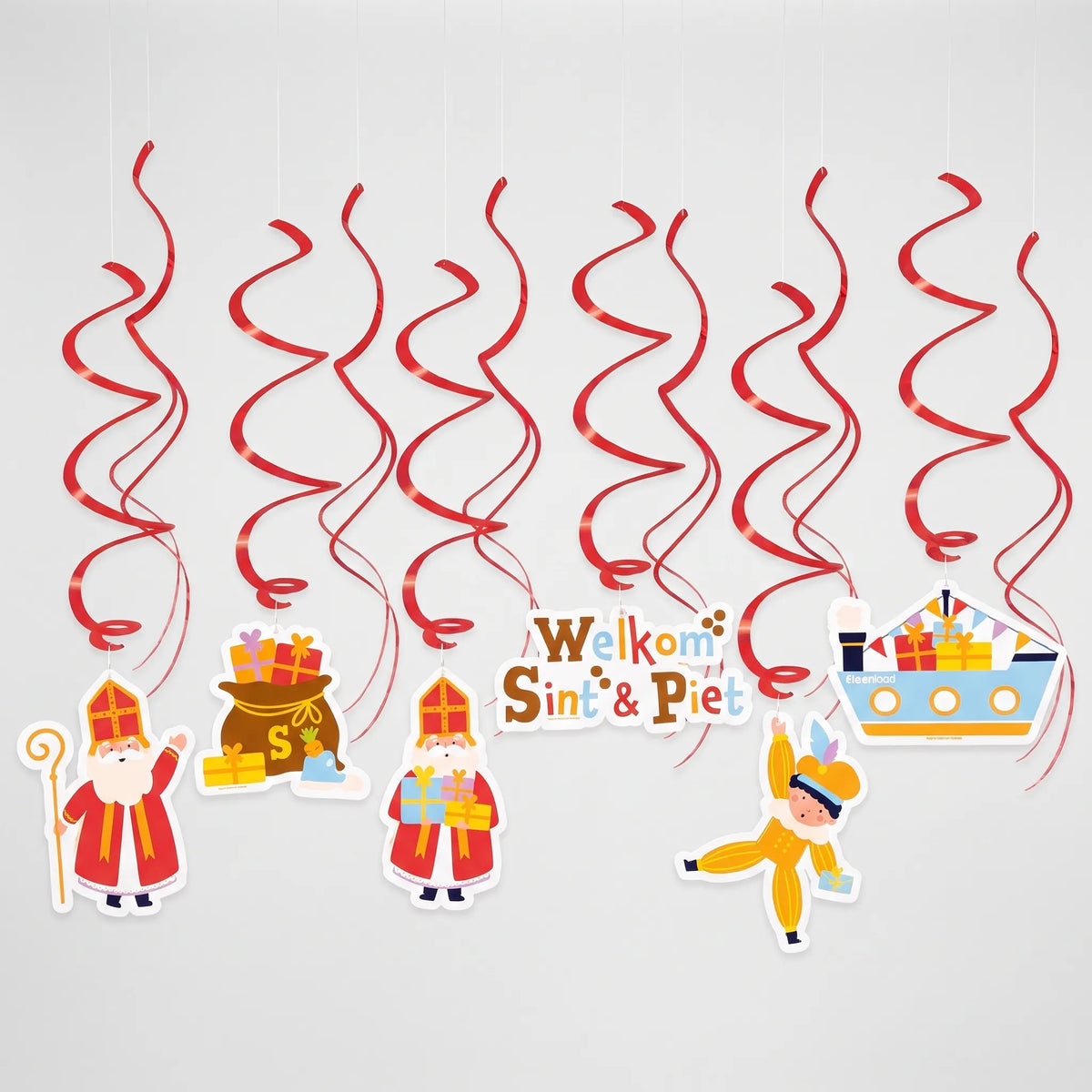 Sintenslinger – Sinterklaas Hangdecoratie met 12 Spiraalversieringen
