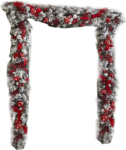 Winterweelde Kerstkrans en Slinger – Gevlokte PVC Kerstdecoratie