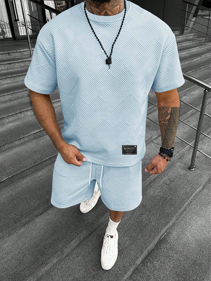 LuchtFit Heren Zomerset met Oversized T-Shirt en Sportieve Shorts