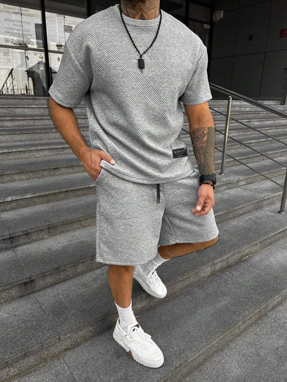 LuchtFit Heren Zomerset met Oversized T-Shirt en Sportieve Shorts