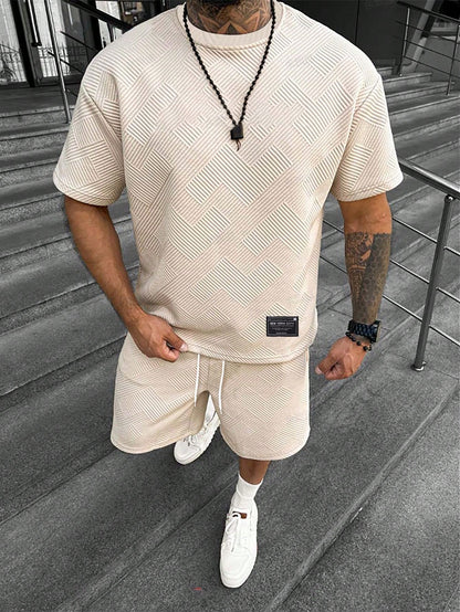 LuchtFit Heren Zomerset met Oversized T-Shirt en Sportieve Shorts