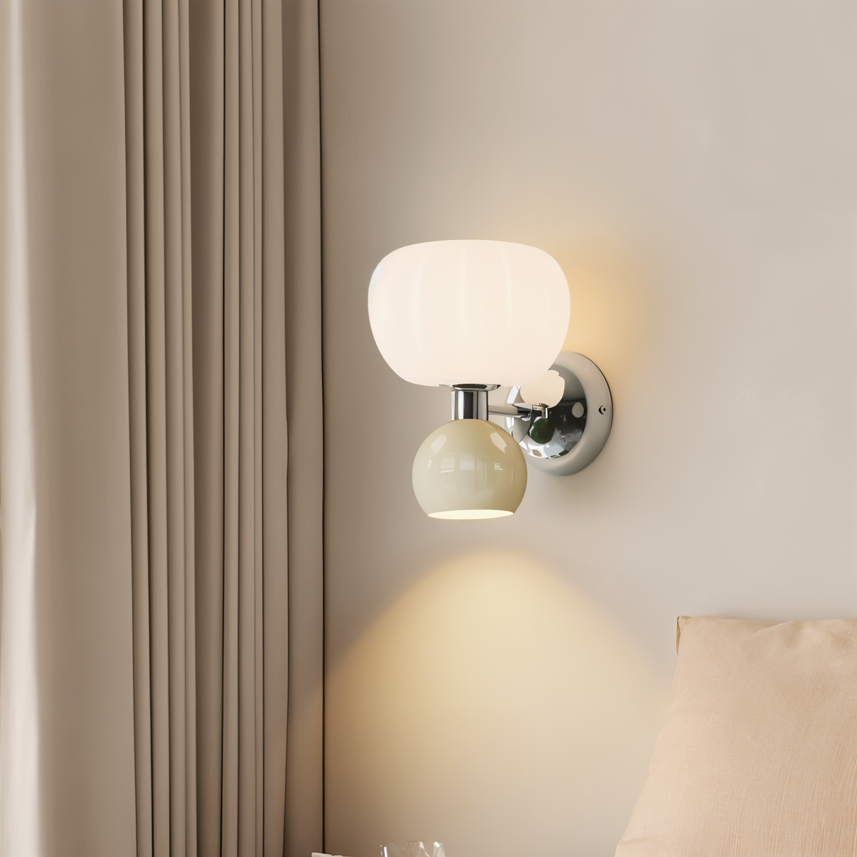 PompoenLicht LED Wandlamp met Draaiknop voor Sfeervolle Verlichting