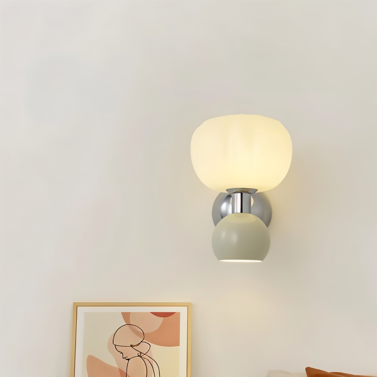 PompoenLicht LED Wandlamp met Draaiknop voor Sfeervolle Verlichting