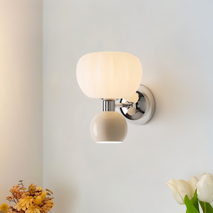 PompoenLicht LED Wandlamp met Draaiknop voor Sfeervolle Verlichting