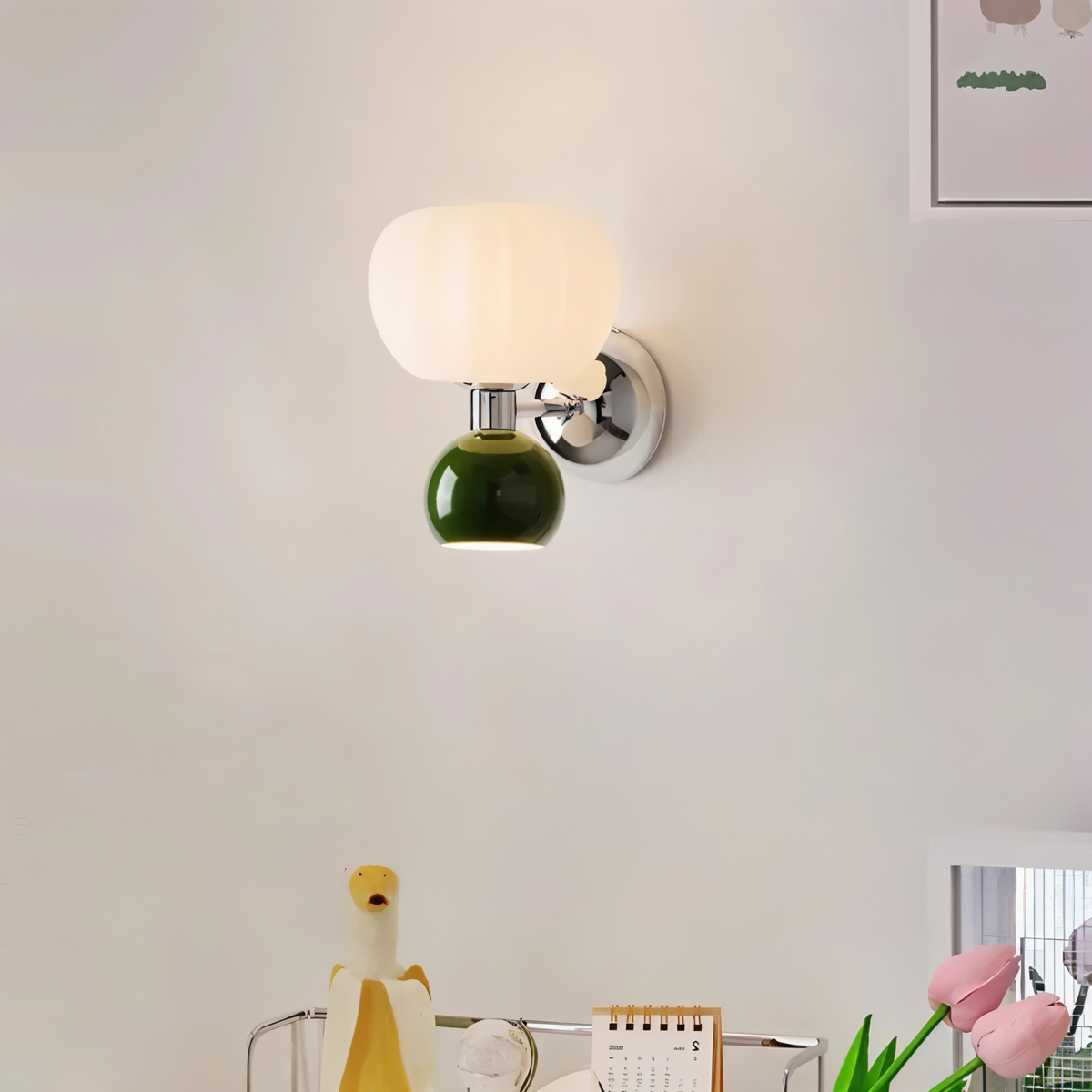 PompoenLicht LED Wandlamp met Draaiknop voor Sfeervolle Verlichting