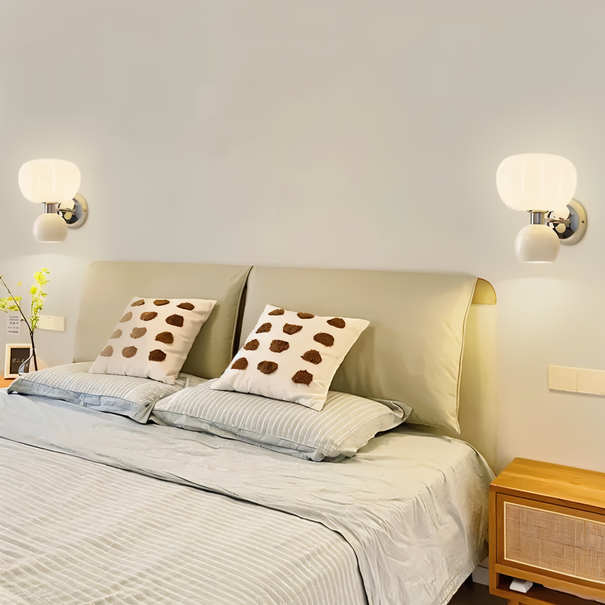 PompoenLicht LED Wandlamp met Draaiknop voor Sfeervolle Verlichting