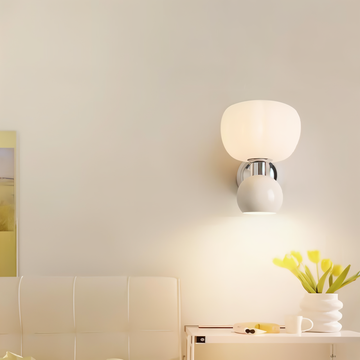 PompoenLicht LED Wandlamp met Draaiknop voor Sfeervolle Verlichting