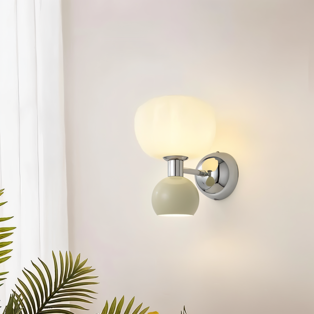 PompoenLicht LED Wandlamp met Draaiknop voor Sfeervolle Verlichting