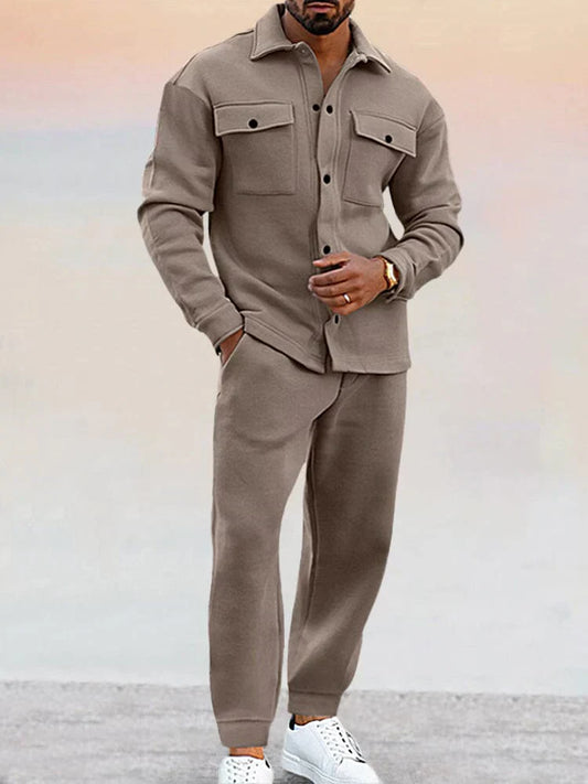 Lunaro Heren Tweedelige Set met Overshirt en Broek