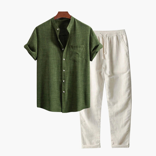 Ventaro Linnen Zomerset Heren Overhemd Broek Comfortabel