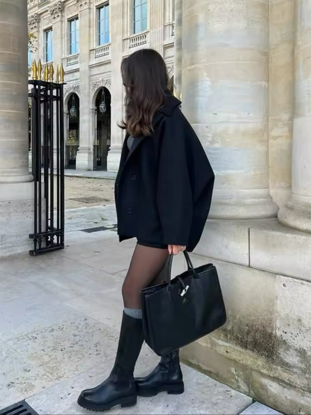 Lieke Dames Mantel – Oversized Double-Breasted Jas voor Herfst en Winter