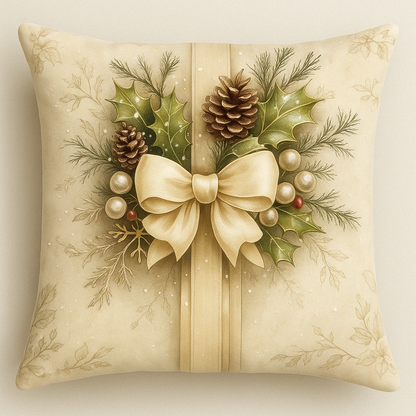 Kussenhoes Kerst Fluweel Vintage Stijl