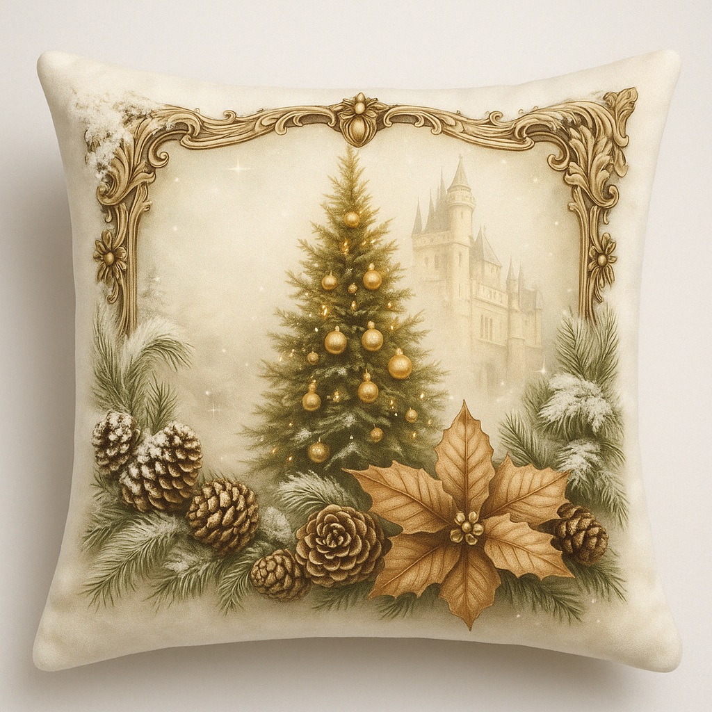 Kussenhoes Kerst Fluweel Vintage Stijl