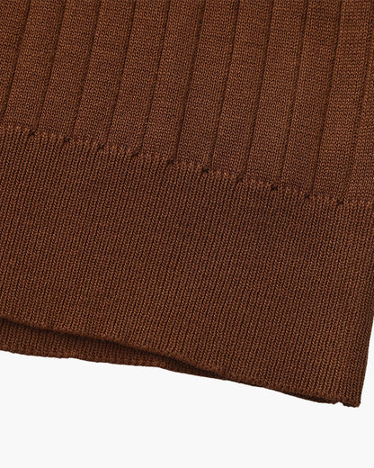 Heren Poloshirt met Fijnrib en Open Kraag voor Zomer