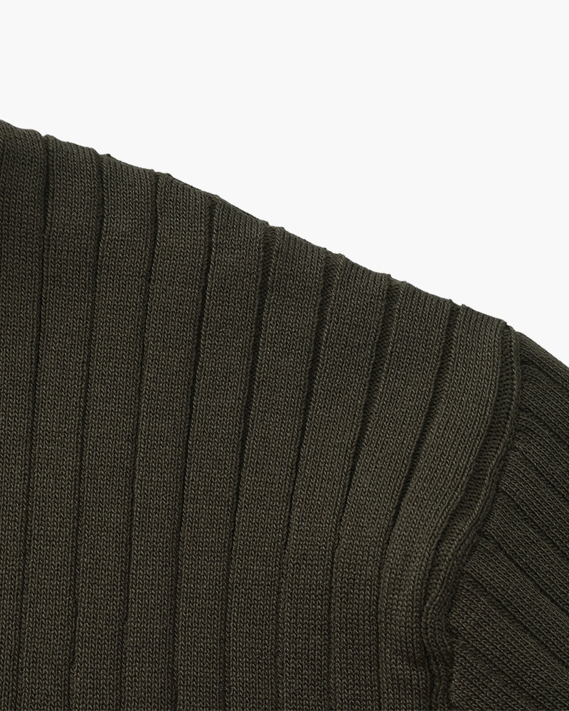 Heren Poloshirt met Fijnrib en Open Kraag voor Zomer