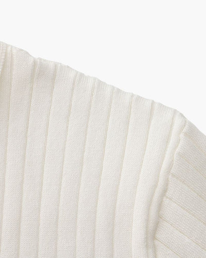Heren Poloshirt met Fijnrib en Open Kraag voor Zomer