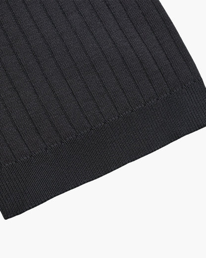 Heren Poloshirt met Fijnrib en Open Kraag voor Zomer