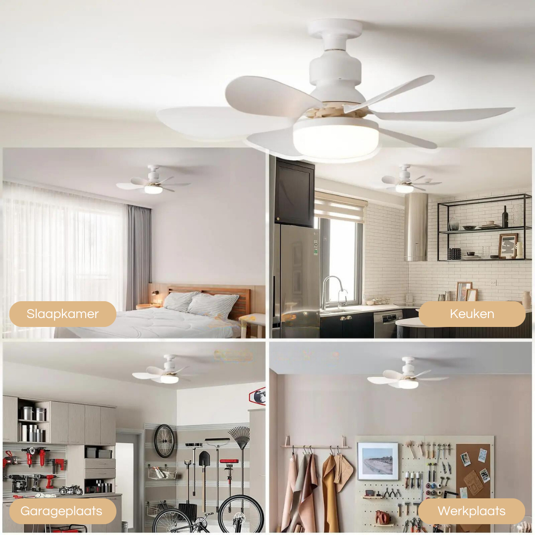 LumaBreeze Plafondventilator met LED Lamp en Afstandsbediening