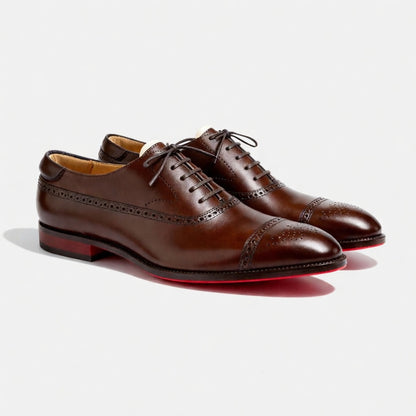 Velmoro Heren Veterschoenen met Slim Fit en Brogue Design