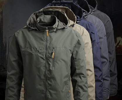 Legerstorm – Herenjas met Capuchon, Ritssluiting en Tactische Look