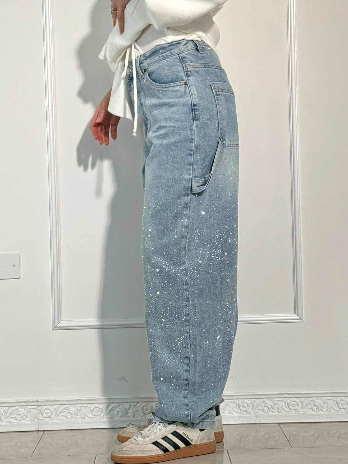 Jasmijn Dames Wijde Spijkerbroek – Loose Fit Jeans met Comfortabele Pasvorm