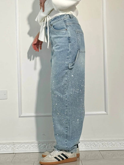 Jasmijn Dames Wijde Spijkerbroek – Loose Fit Jeans met Comfortabele Pasvorm