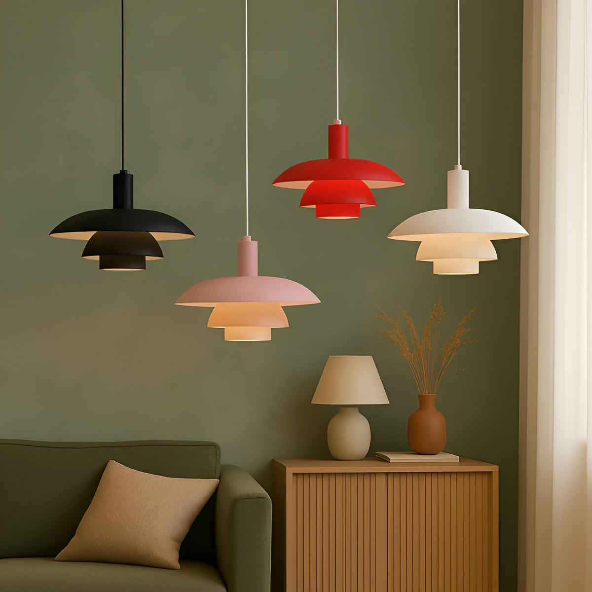 Scandinavische Hanglamp met Geïntegreerde LED – Dimbaar