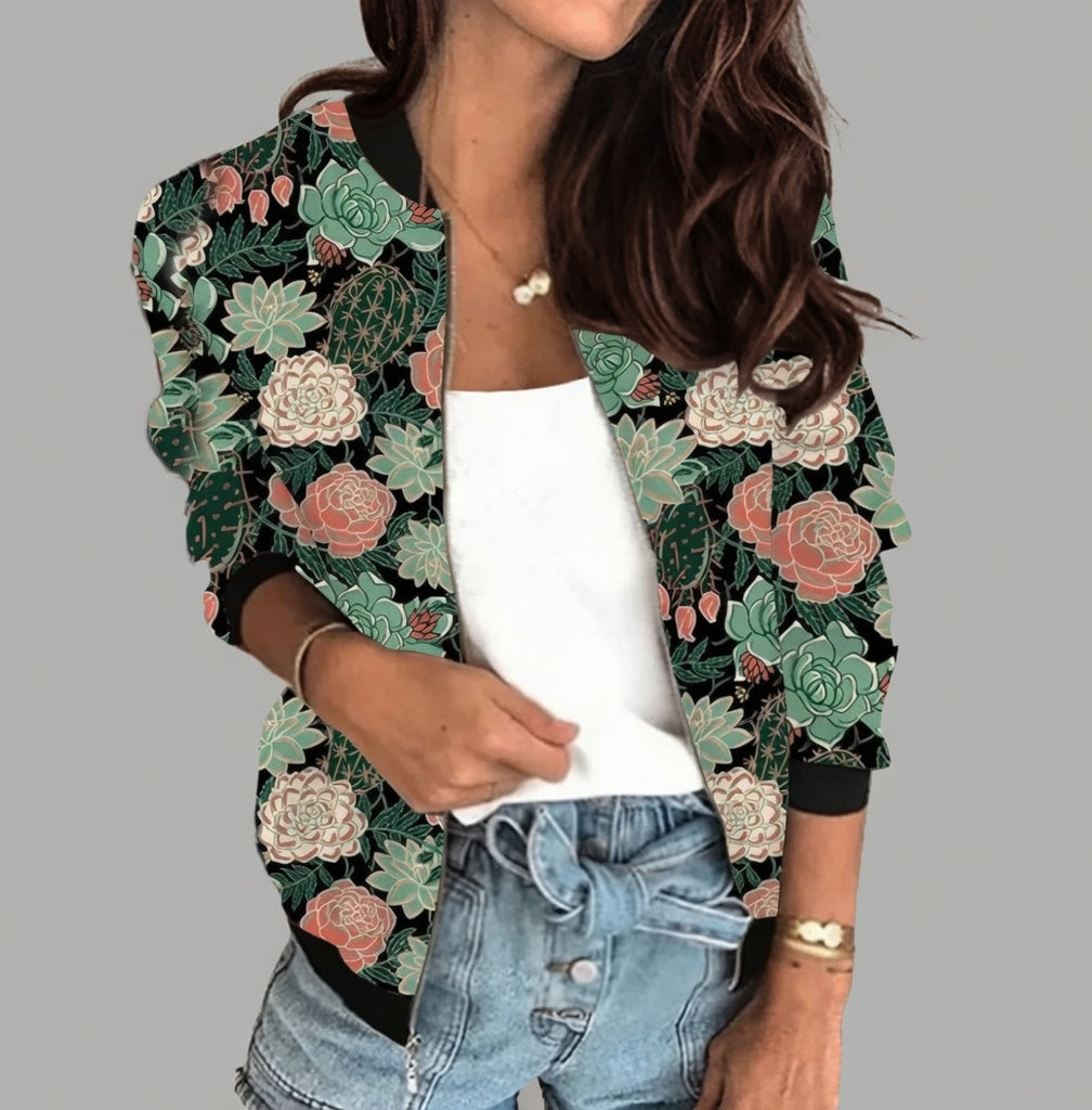 PrintLuxe Dames Jas met Uniek Design en Comfortabele Pasvorm