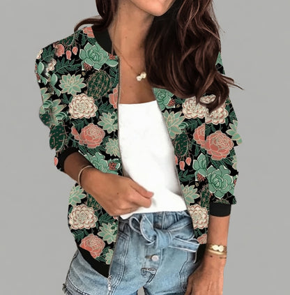 PrintLuxe Dames Jas met Uniek Design en Comfortabele Pasvorm