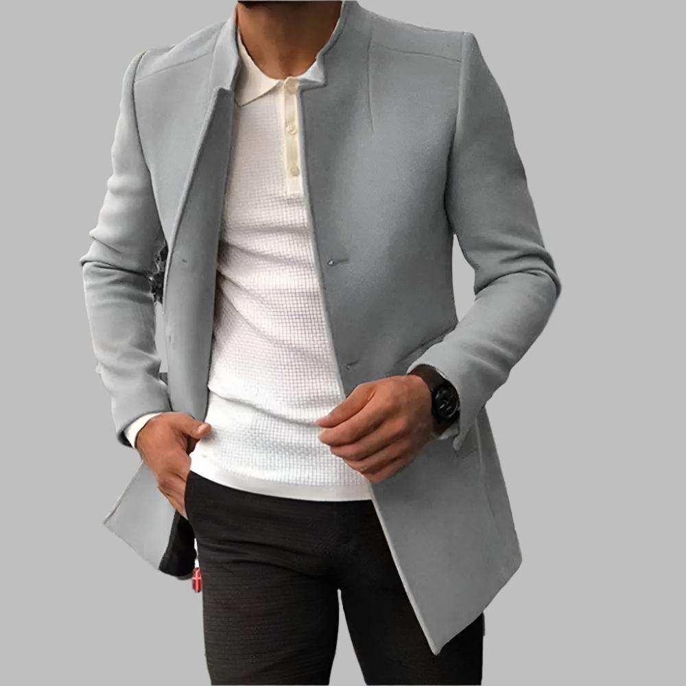Moderne Herenblazer Zonder Knopen – Elegant & Veelzijdig
