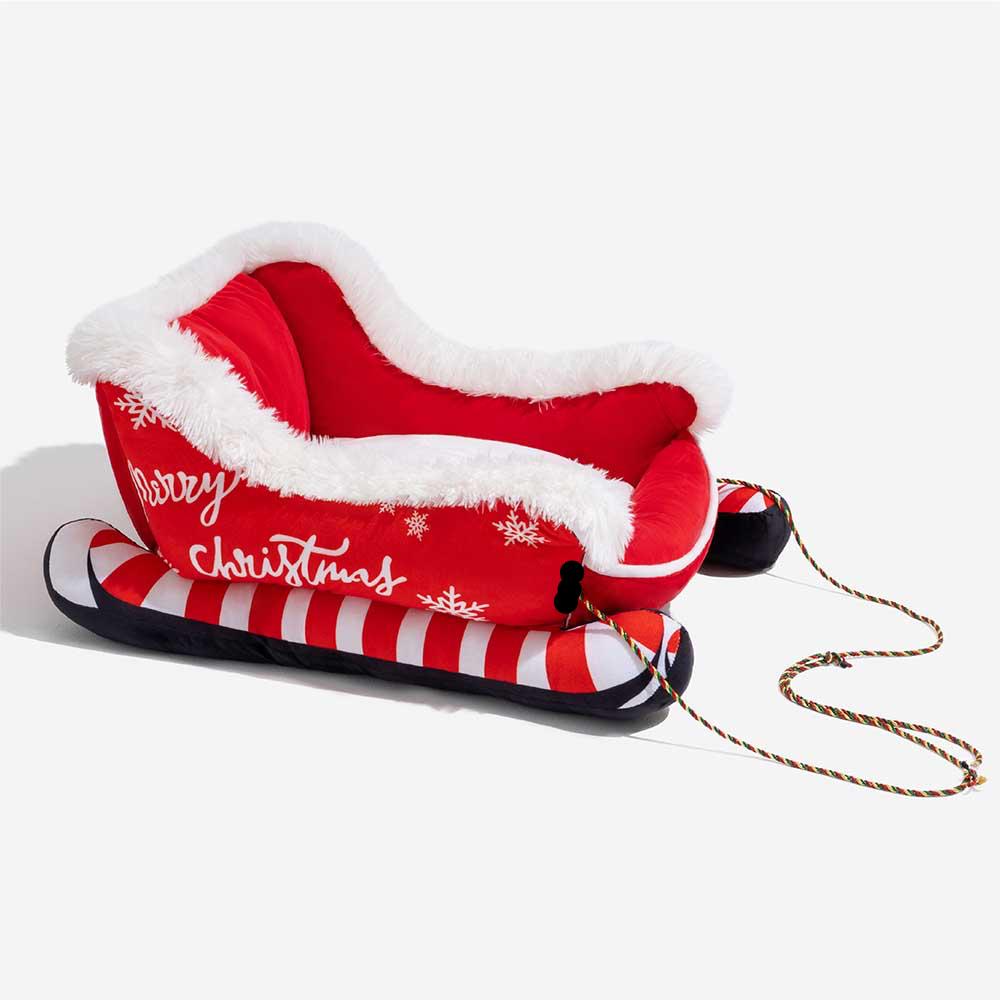 Kerst Hondenbed in Sledevorm met Antislipbodem, S, M en L
