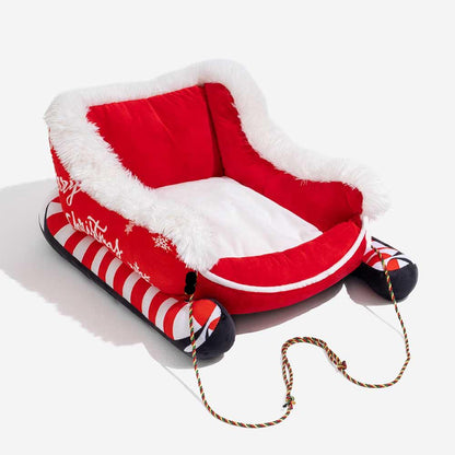 Kerst Hondenbed in Sledevorm met Antislipbodem, S, M en L